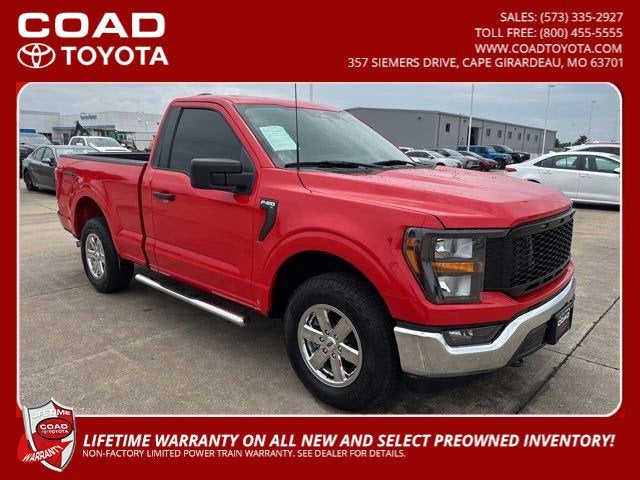 2023 Ford F-150 XL in Race Red — front three-quarter view