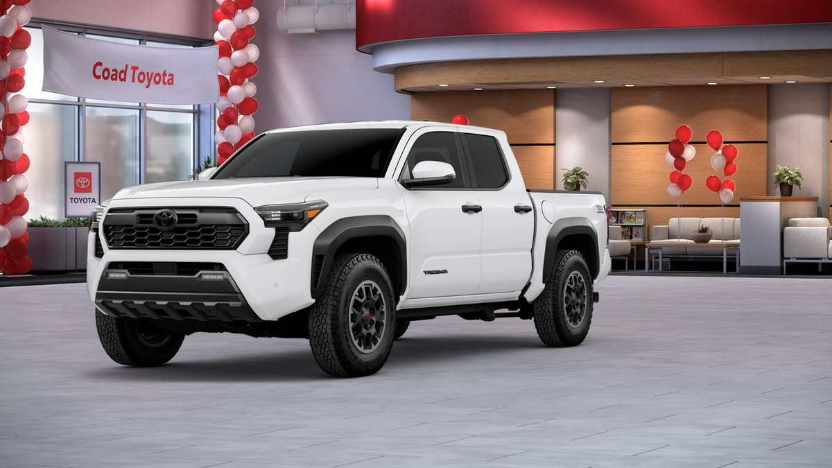 2026 Toyota Tacoma TRD Off-Road in Ice Cap — front three-quarter view