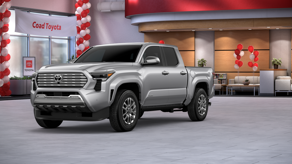 2026 Toyota Tacoma Limited in Celestial Silver Metallic — front three-quarter view