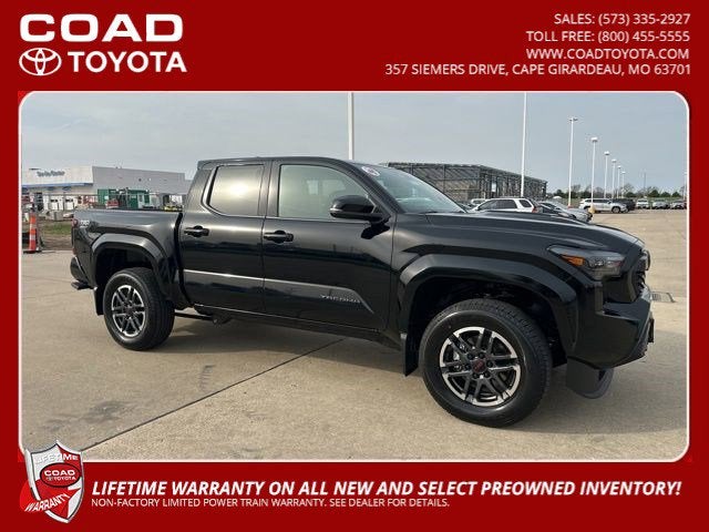2026 Toyota Tacoma TRD Sport in Black — front three-quarter view