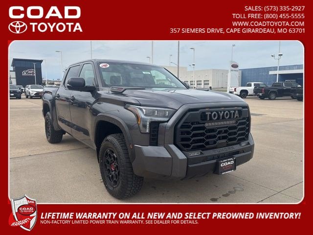 2026 Toyota Tundra i-FORCE MAX Tundra TRD Pro in Magnetic Gray Metallic — front three-quarter view