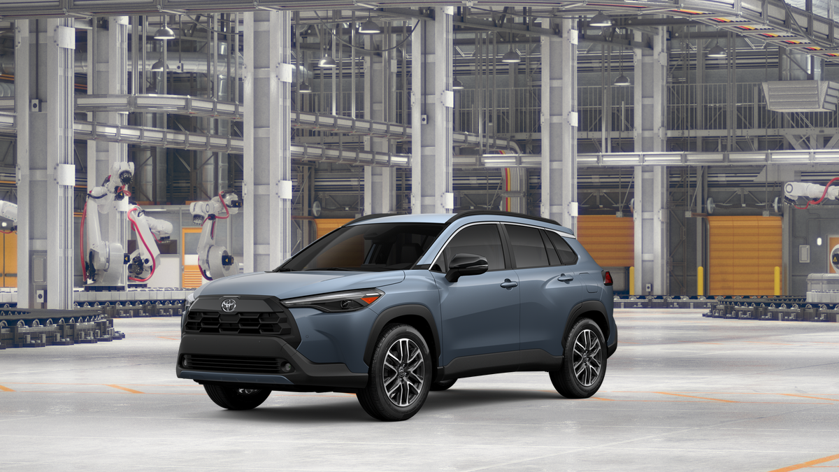2026 Toyota Corolla Cross XLE in Celestite — front three-quarter view