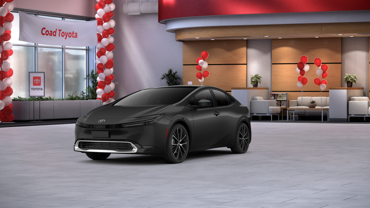 2026 Toyota Prius Limited in Midnight Black Metallic — front three-quarter view