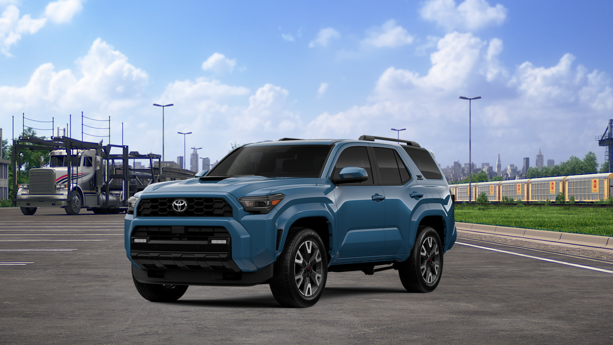 2026 Toyota 4Runner TRD Sport Premium in Heritage Blue — front three-quarter view