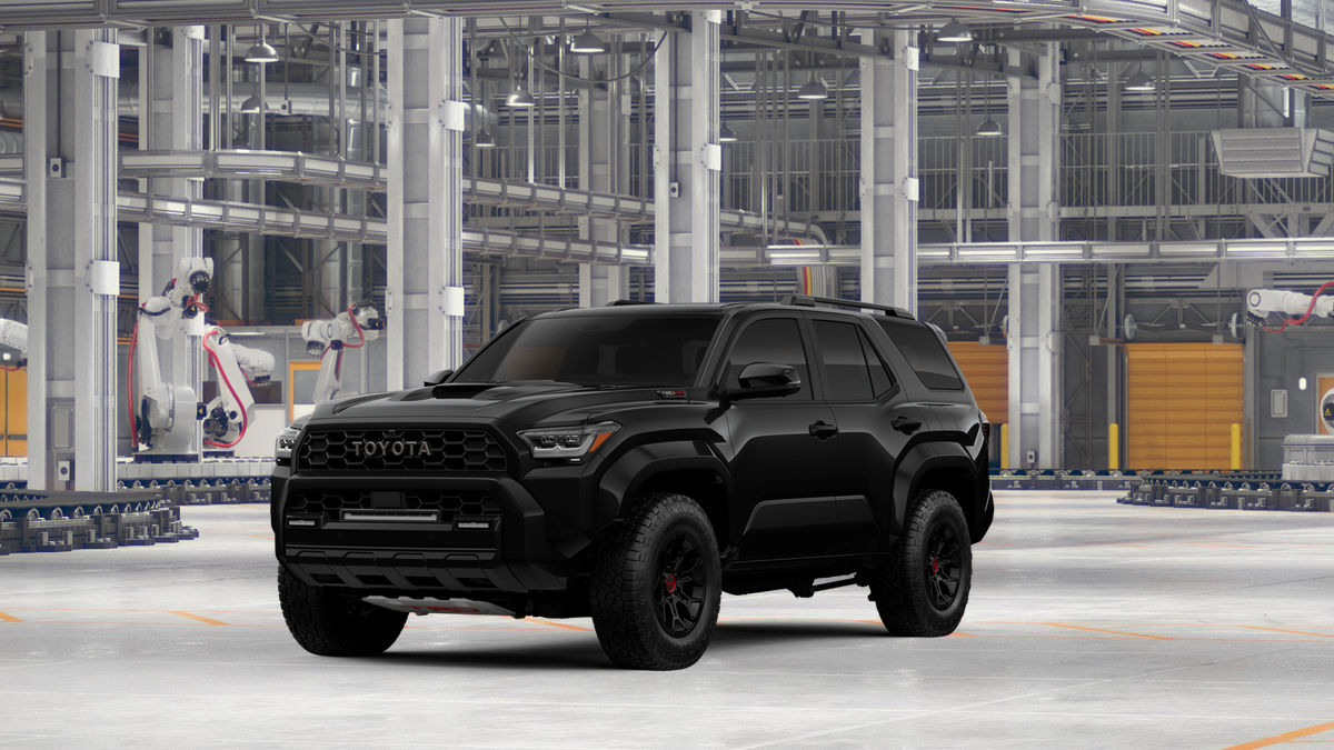 2026 Toyota 4Runner i-FORCE MAX 4Runner TRD Pro in Black — front three-quarter view