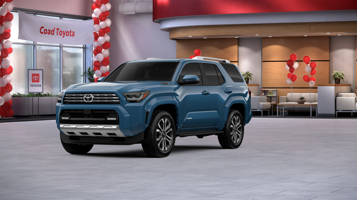 2026 Toyota 4Runner i-FORCE MAX 4Runner Limited in Heritage Blue — front three-quarter view